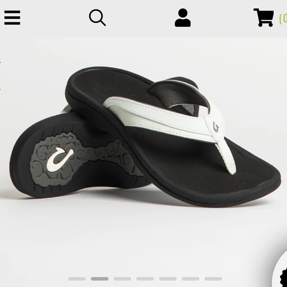 Olukai Ohana Beach women’s Sandals-white/black - Picture 1 of 6